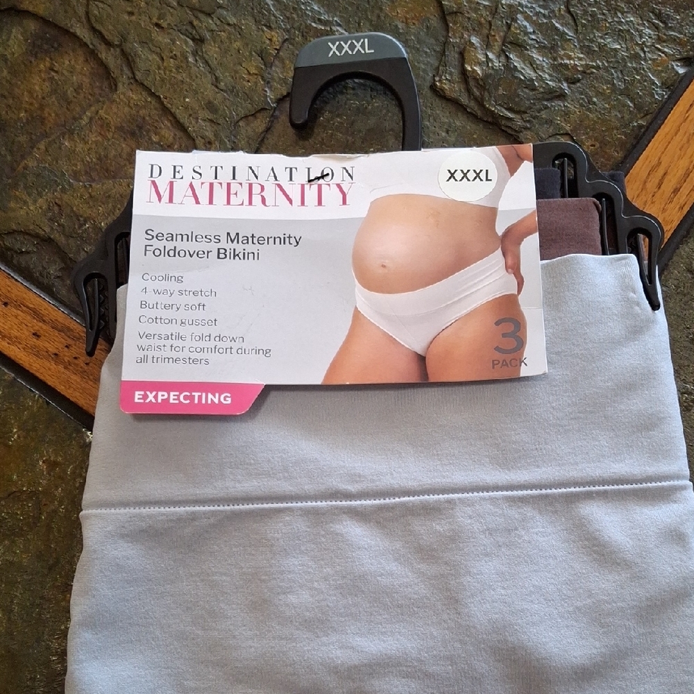 Destination Maternity Foldover Bikini 3-Pack